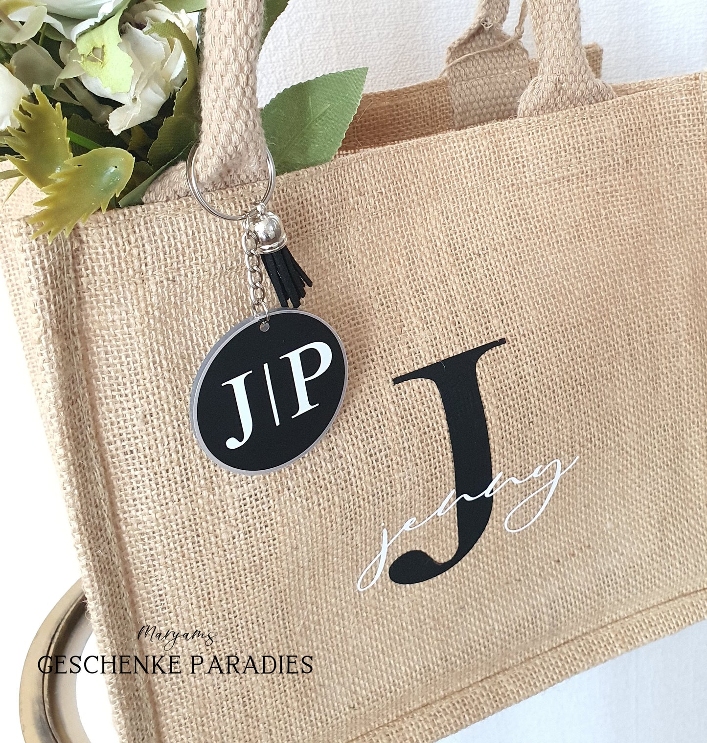 Jutetasche personalisiert, mini Jute Tasche. kleine Einkaufstasche, Tasche, Freundin Geschenk, personalisierte Geschenkidee