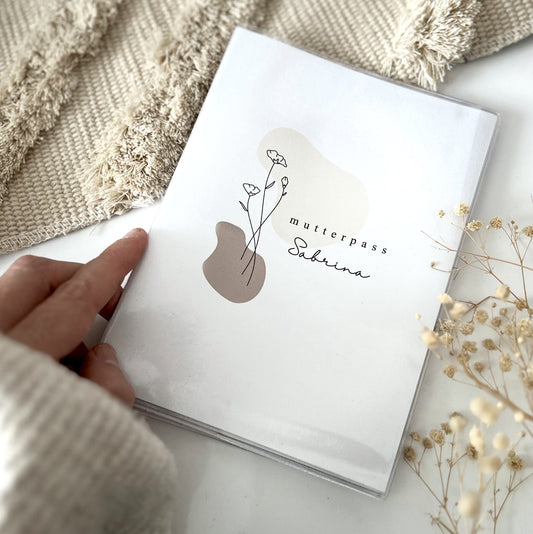 Mutterpasshülle personalisiert mit Name, Schwangerschaft Geschenk, Hülle Mutterpass