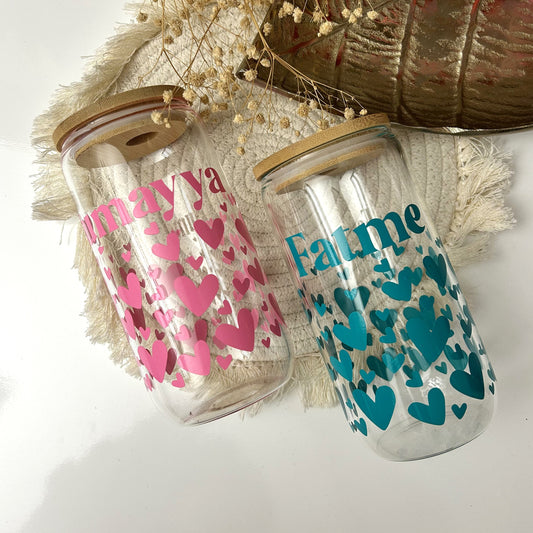 Can Glas, Trinkglas, Geschenk für die Mama, Personalisiertes Glas